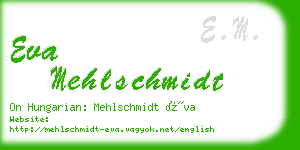 eva mehlschmidt business card